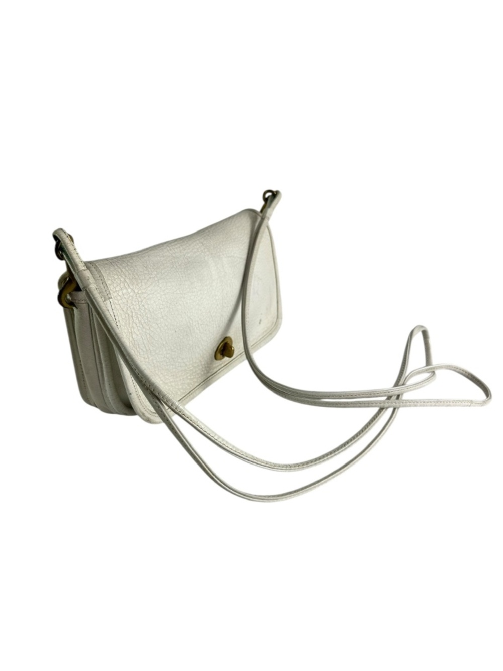 Ultra Rare Vintage COACH Bonnie Cashin Basic White Leather Shoulder Bag 1970s - Picture 9 of 16